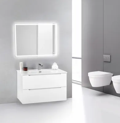 Мебель для ванной комнаты BelBagno ETNA Bianco Lucido 120 см  ETNA-1200-2C-SO-BL-P + BB1200ETL, купить в интернет-магазине BelBagno.ru