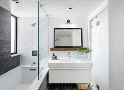 Современная черная ванна в ванной комнате плитки большой ванной комнатой  сером с большим окном Иллюстрация штока - иллюстрации насчитывающей жить,  люди: 199798908