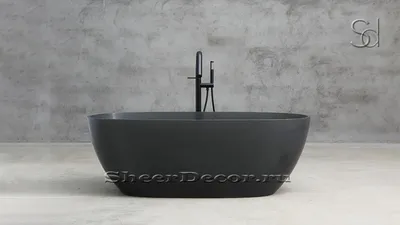 Черная ванна Ioko из акрилового стекла Dark Carbon ИТАЛИЯ 370889051