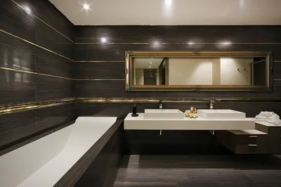Деревянные панели в ванной - 73 фото