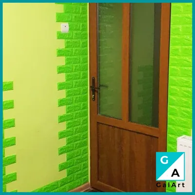 Самоклеющиеся 3Д 3D панели для стен под зеленый Кирпич 700*770*5мм  самоклейка для ванной спальни, цена 135 грн — Prom.ua (ID#1427872047)