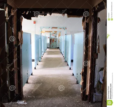 Голубая прихожая на покинутом убежище больницы Стоковое Изображение -  изображение насчитывающей дети, спад: 87604651