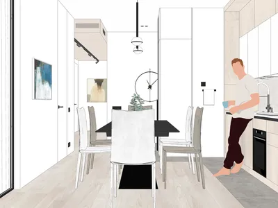 Дизайн и ремонт интерьера трёхкомнатной квартиры 104 м² на заказ под ключ с  фото и ценой в Москве — Alexander Tischler