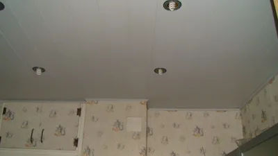 Потолок из пластиковых панелей на кухне (38 фото), как его сделать своими  руками: инструкция по монтажу, фото и видео-уроки, цена