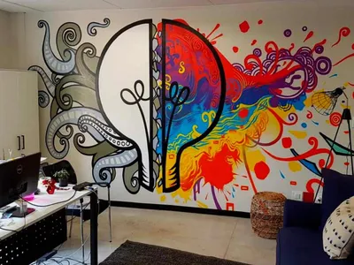 Идеи оформления стен рисунками - роспись в интерьере | Аrtalyans