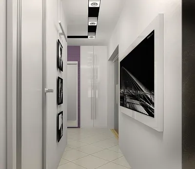 Черно белый коридор (33 фото)