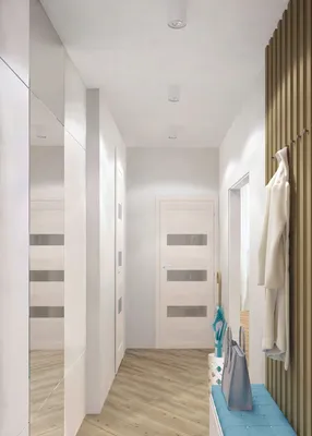 Прихожая-коридор 9 кв.м в современном стиле с элементами скандинавского  стиля ➤ смотреть фото дизайна интерьера