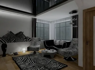 Черно белый дизайн комнаты - 68 фото