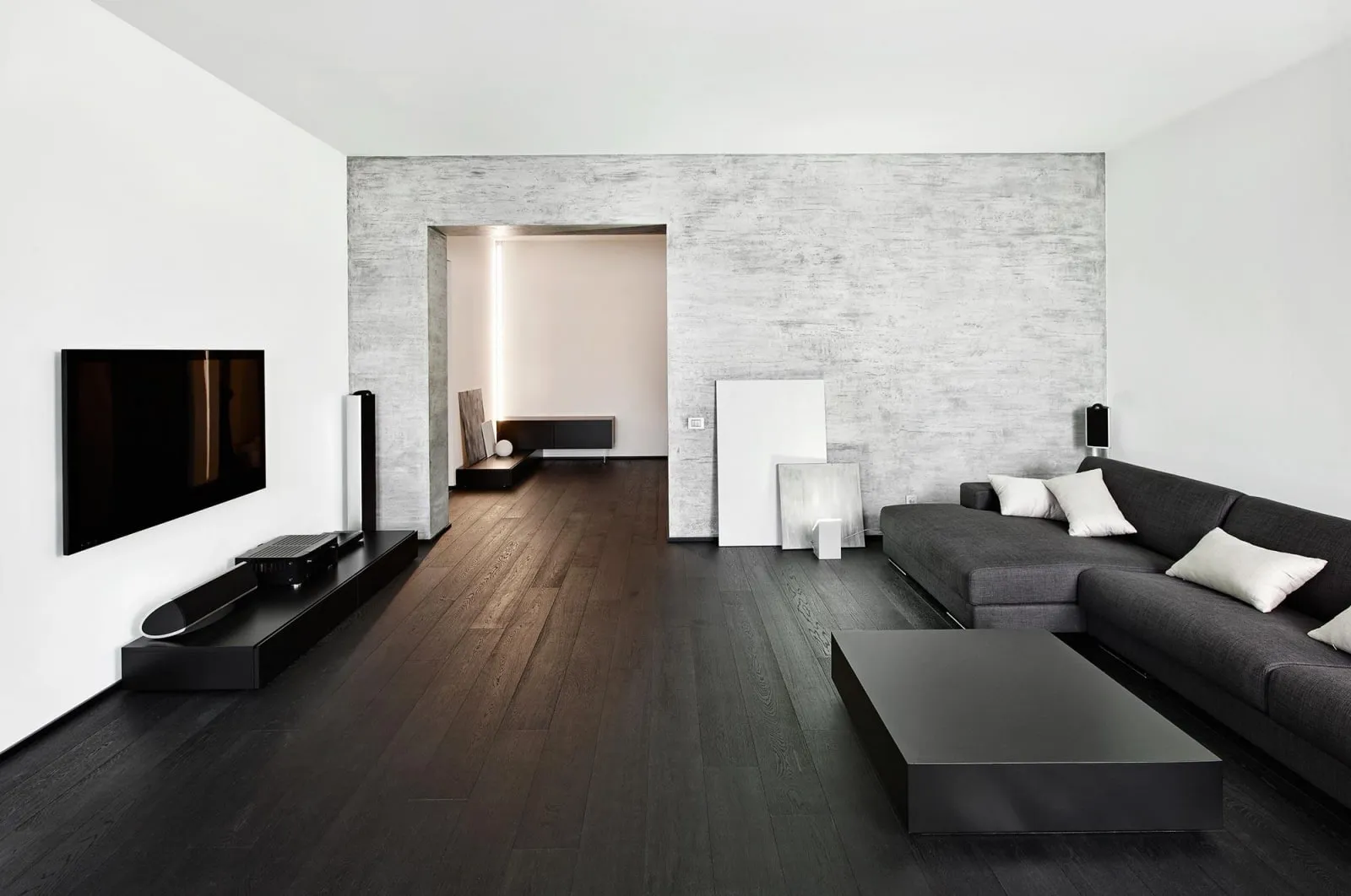 черно белый интерьер гостиной 2 | Интерьер, Дизайн, Стильные гостинные