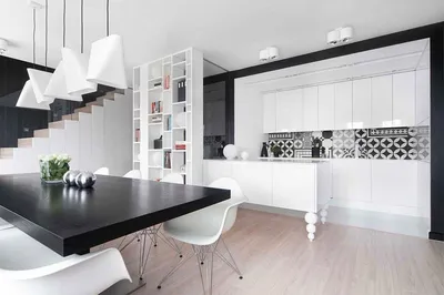Черно-Белый Интерьер: 170+ (Фото) Дизайна Спальни/Кухни/Гостиной
