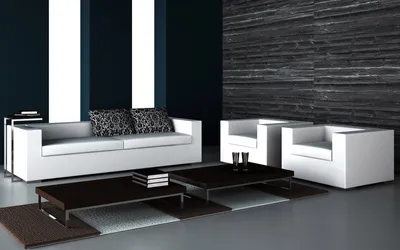Дизайн комнаты в черно-белом стиле | Обои для телефона