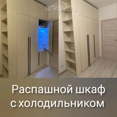 Распашной шкаф с холодильником заказать по своим размерам в СПб.