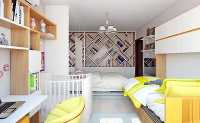 Спальня и детская в одной комнате: правила зонирования и как совместить