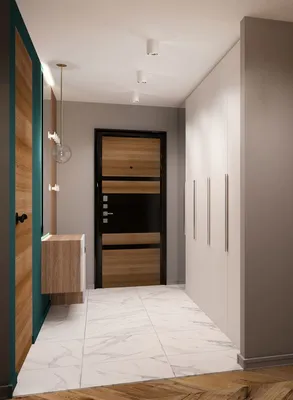 Прихожая 7 кв.м и коридор 6 кв.м в современном лофте ➤ смотреть фото  дизайна интерьера