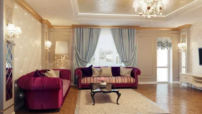 Интерьер гостиной с камином и двумя серыми диванами Mendini Wagon | SKDESIGN