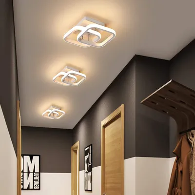 Современный минималистичный светодиодный потолочный светильник, люстра для  коридора, лампа для дома, гостиной, спальни, коридора, прихожей, балкона  светильник для лестницы - купить по выгодной цене | AliExpress