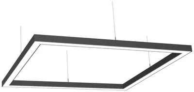 Светильник светодиодный потолочный подвесной квадратный черный на кухню,  детскую, прихожую Рассвет, LED, 5000К, 144 Вт, 1060*1060*50мм — купить в  интернет-магазине по низкой цене на Яндекс Маркете