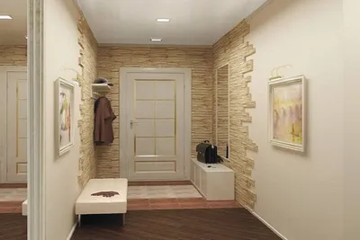 Обои в коридор: фото в квартире для прихожих, отделка камнем, узкие стены в  маленькой хрущевке, выбрать в полоску