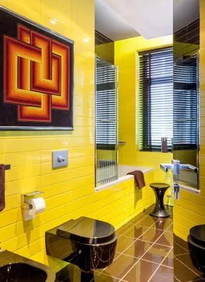 Яркие цвета в санузле: фото ярких ванных комнат и туалетов с цветной  плиткой, стенами и полом | Houzz Россия