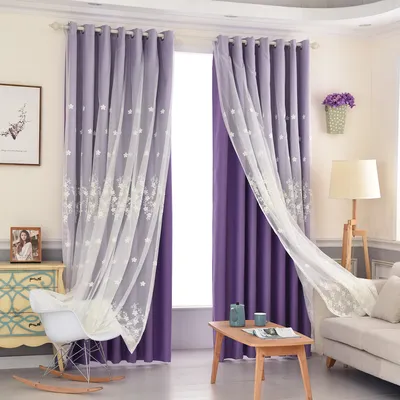Корейские двойные затемняющие шторы с вышивкой, 1 шт., для гостиной,  спальни, украшение окна, элегантные затемняющие шторы - купить по выгодной  цене | AliExpress