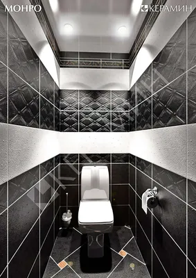 Черно белые панели в туалете - 68 фото
