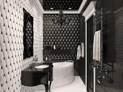 Туалет в черно белом цвете - 72 фото