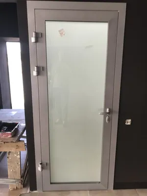 Изготовление и установка алюминиевой двери в санузел в маркете «Бахус»