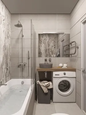 Ванная в хрущевке со стиральной машиной - планировка помещения и варианты  дизайнаВарианты планировки и дизайна