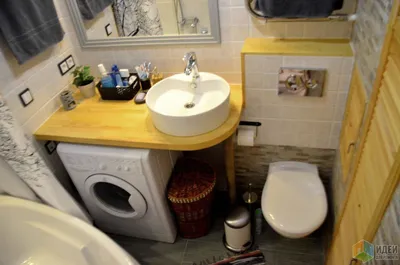 Серо-бело-деревянное, санузел, ремонт ванной комнаты своими руками, фото,  идеи | Прачечная в ванной, Небольшие ванные комнаты, Крошечные ванные