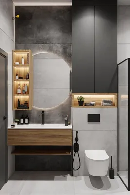 Дизайн ванной комнаты маленькой лофт с душевой | Современная ванная,  Интерьер, Роскошные ванные комнаты