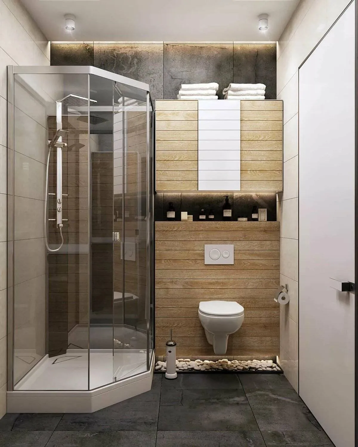 Совмещение ванной с душем: советы дизайнерам интерьера