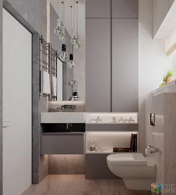 Маленький санузел | Дизайн небольшой ванной, Шикарные ванные комнаты,  Зеркало для ванной