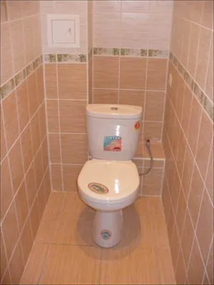 Туалет в хрущевке: фото дизайна после ремонта туалета малых размеров, его  отделка