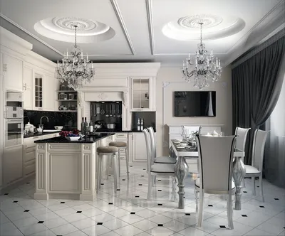 Интерьер кухни в стиле арт-деко: 55 вариантов дизайна, фото-7 | Art deco  kitchen design, Luxury kitchens, Ornate kitchen