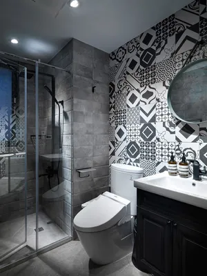 Ванная комната в скандинавском стиле - 56 фото