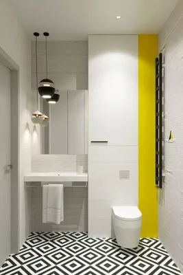 Санузел в современном скандинавском стиле | Интерьер ванной комнаты,  Интерьер, Керамическая плитка