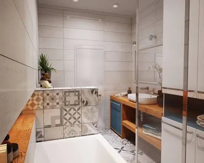 Скандинавская ванная комната - 58 фото