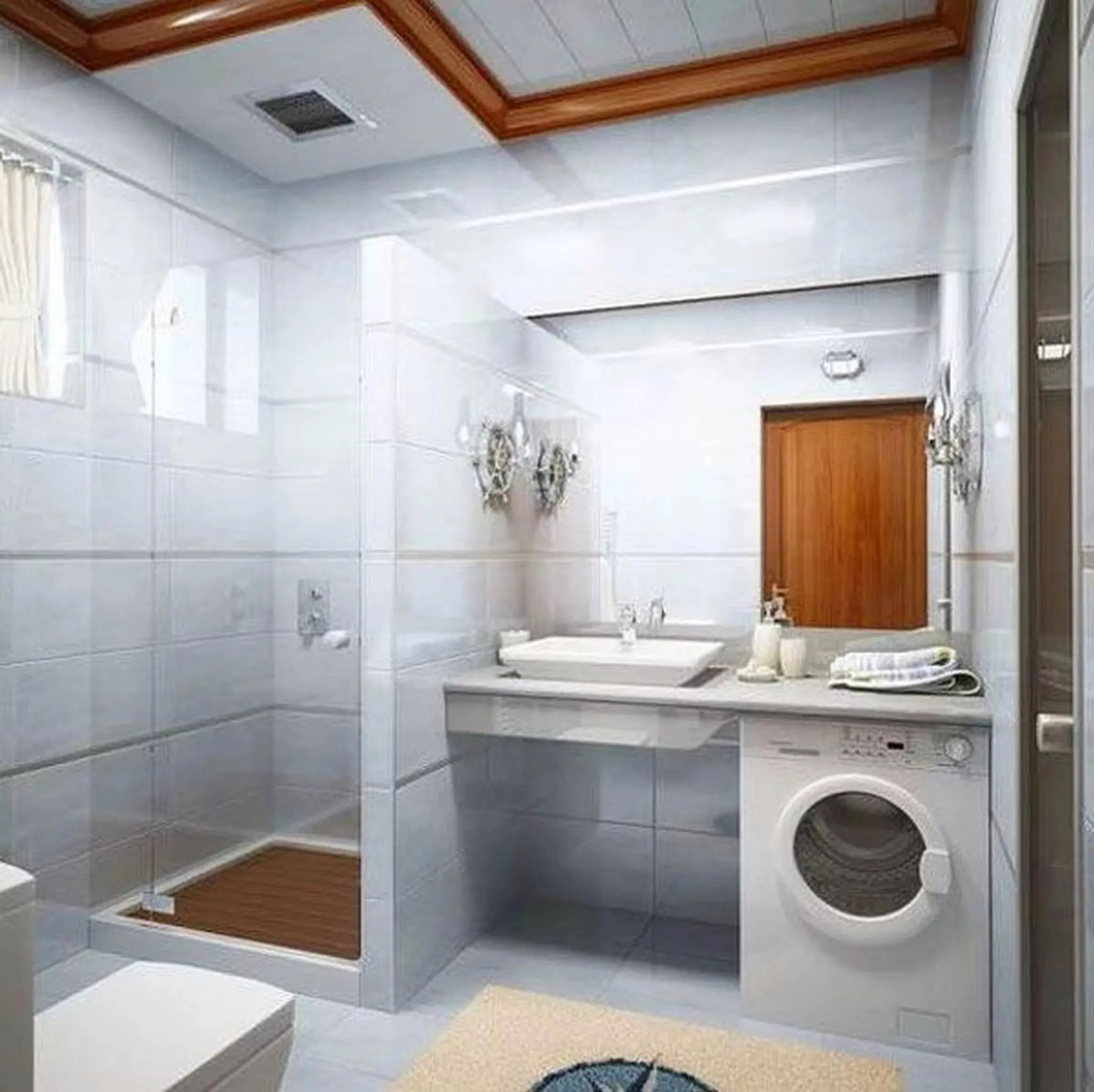 Обустройство ванной комнаты в частном доме (70 фото)