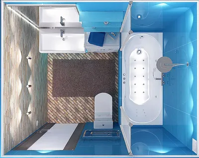 Дизайн интерьера ванной 4 кв. м: без туалета, совмещенного санузла, выбор  материалов и цветов | iLEDS.ru