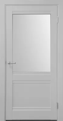 Дверь межкомнатная Оптима Порте Турин 502U.21, цвет белый лёд, экошпон,  стекло сатин матовое - закажите в Кемерово по цене 6390р. Магазин ГИГАНТ- ДВЕРИ