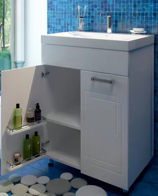 Мебель для ванной Тумба Sevilla 60 с полкой на двери (ум.CITY 60/Como 60)  купить оптом от производителя, дешево | Грандфаянс