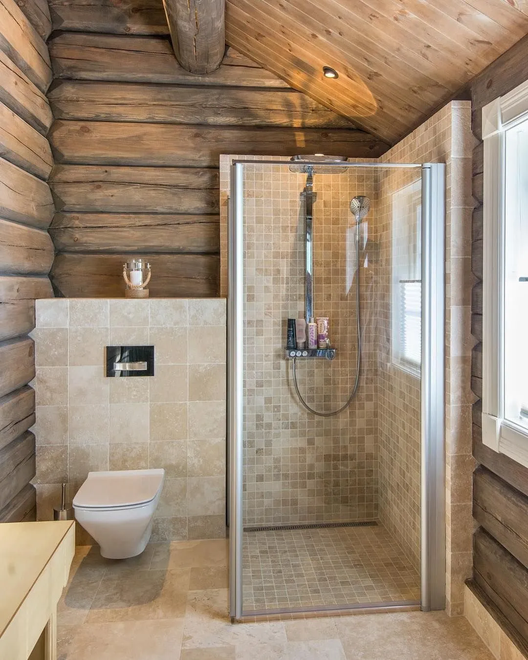 Ванная комната в частном каркасном доме Экономно и красиво