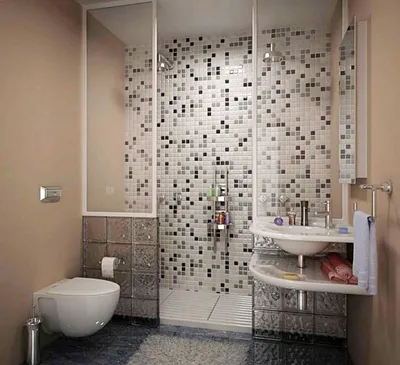 Красивые ванные комнаты с душевой - 87 фото
