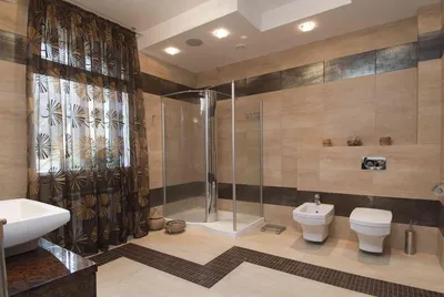 Дизайн ванной комнаты в частном доме - 66 фото
