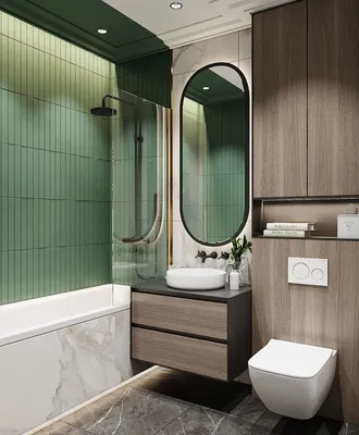 Функциональный дизайн: санузел с полноценной ванной площадью 4,6 кв м |  Bathroom design small, Bathroom interior, Bathroom design decor