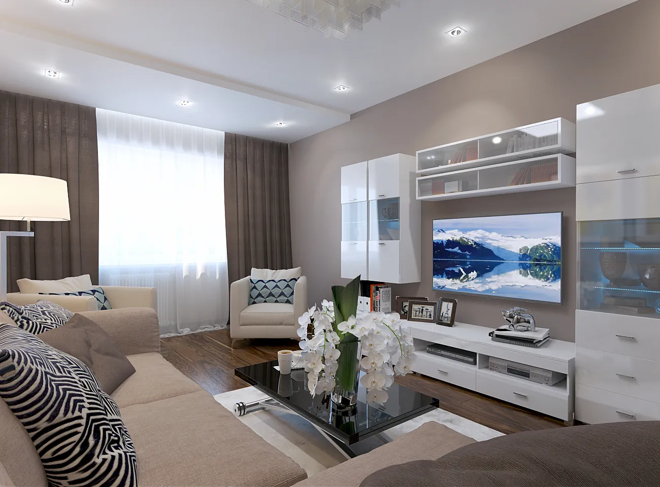 Стоимость дизайна спальни – гостиной 17 кв.м. в Москве