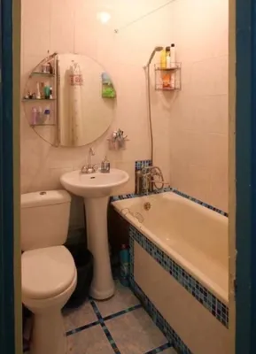 Ванная комната в малосемейке - 70 фото