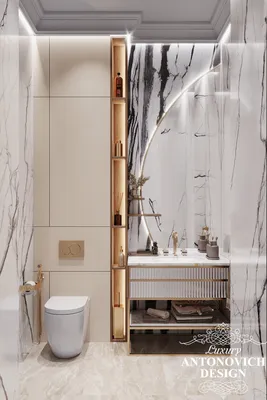 Элегантный санузел для владельца с изысканным вкусом ⋆ Студия дизайна  элитных интерьеров Luxury Antonovich Design