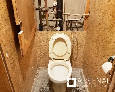 Ремонт ванной и туалета в панельном доме серии П-3 пример работы ООО Арсенал