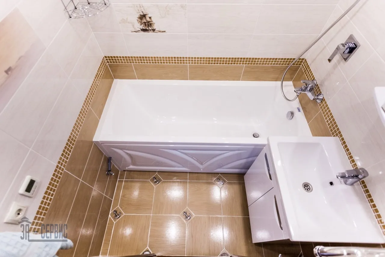 Ремонт ванной комнаты и туалета под ключ в панельном доме ул. Рязанский пр-т д. 91к. 1 фото